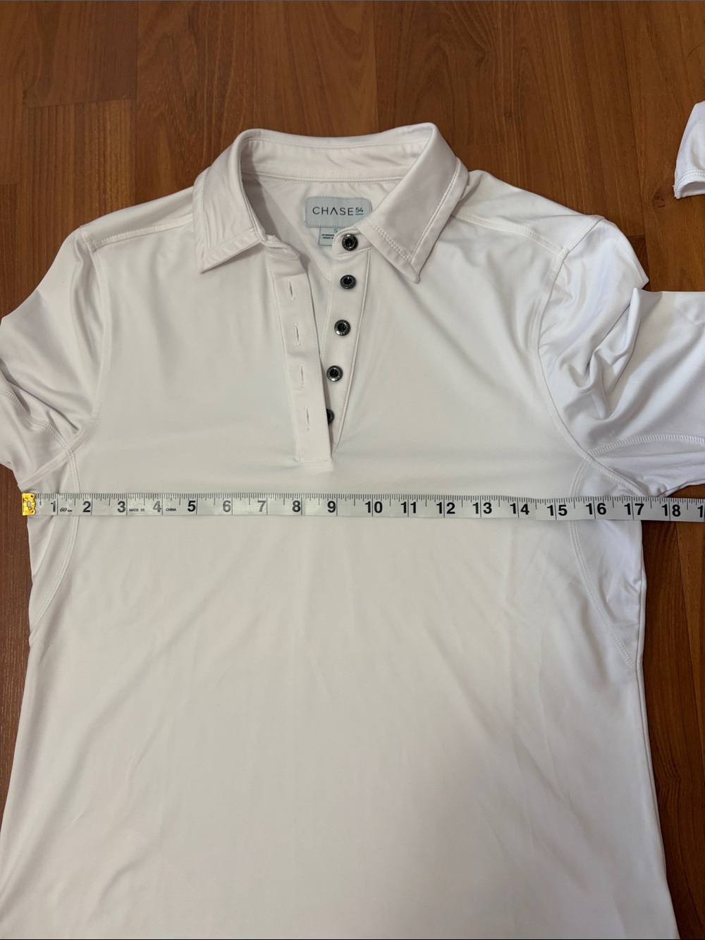 Chase 54 women’s white long sleeve polo quick dry golf tennis - Picture 6 of 11